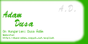 adam dusa business card