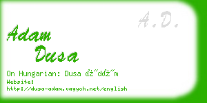 adam dusa business card